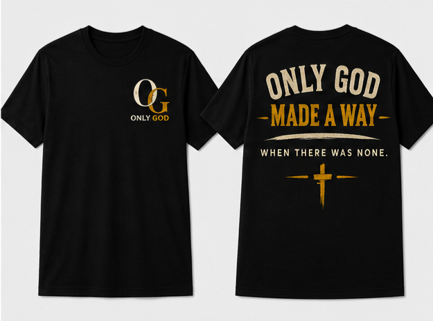Only God faith-inspired graphic shirt collection