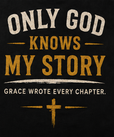 Only God Knows My Story | Premium Christian Graphic T-Shirt