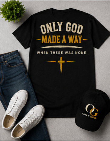 Only God Made a Way | Premium Christian Graphic T-Shirt