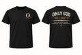 Only God No Limits men's Black full front and back T-shirt mockup
