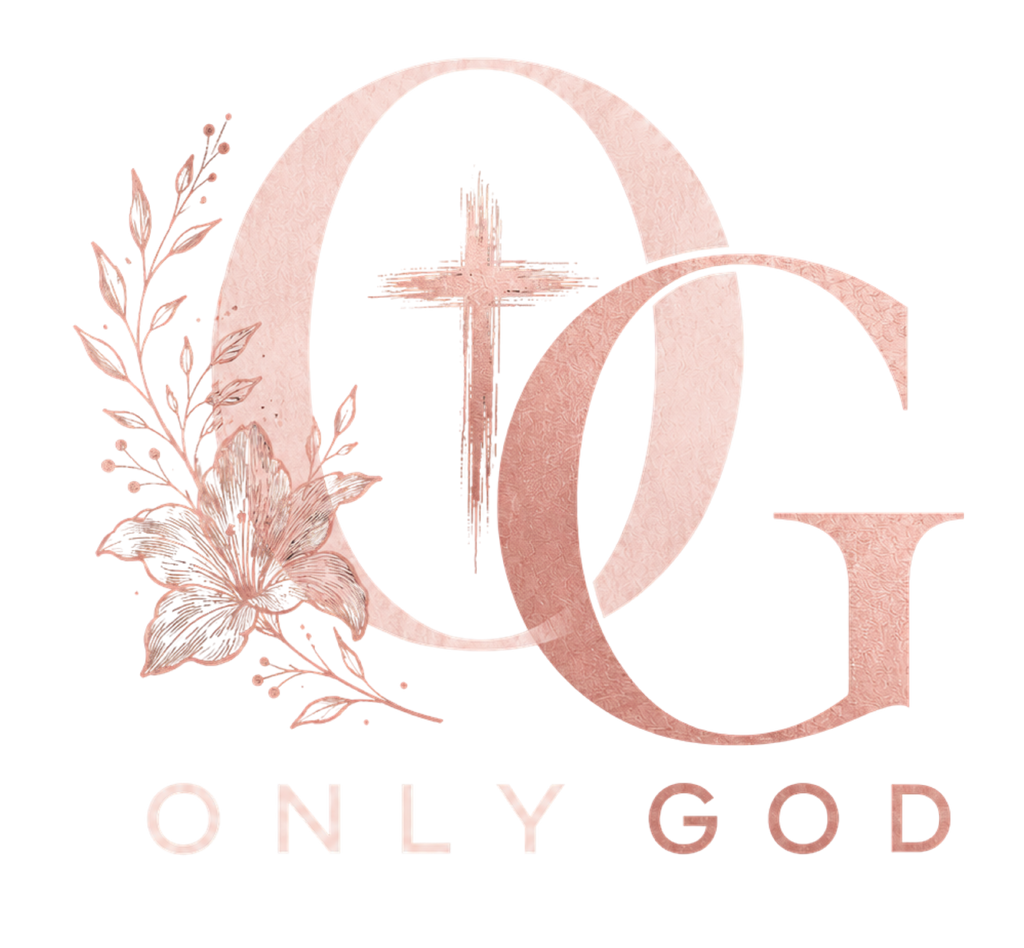 OG Only God rose gold floral chest logo detail